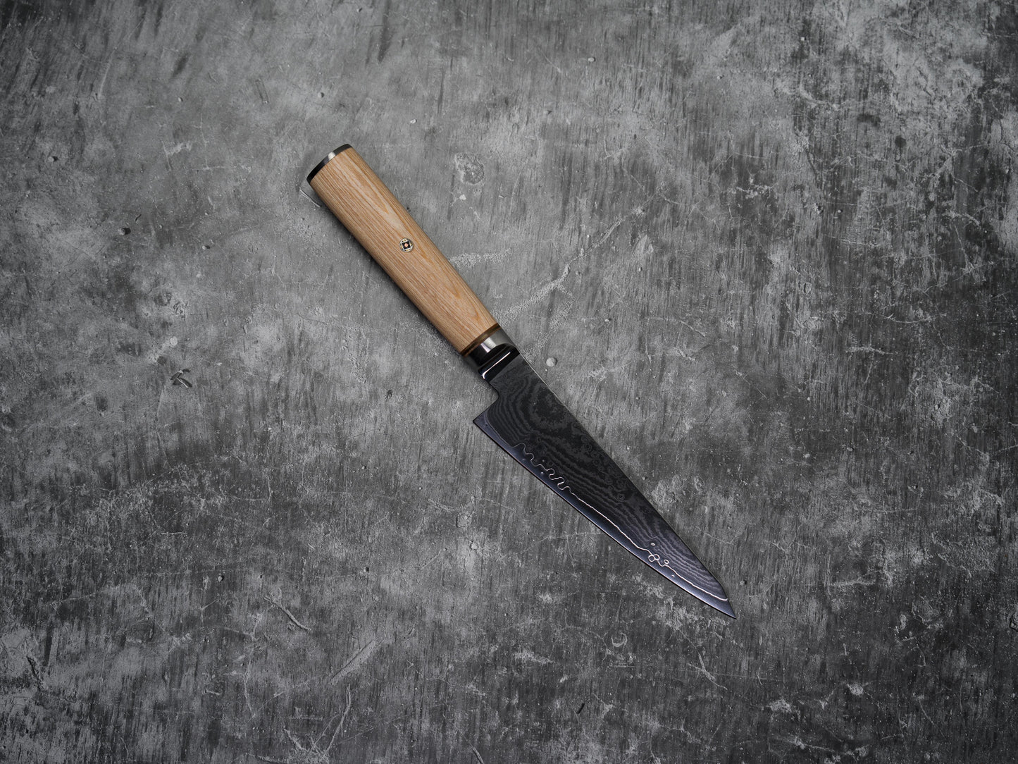 Couteau Noseto Honesuki 150 mm avec manche en bois de pakka et traversin pleine soie