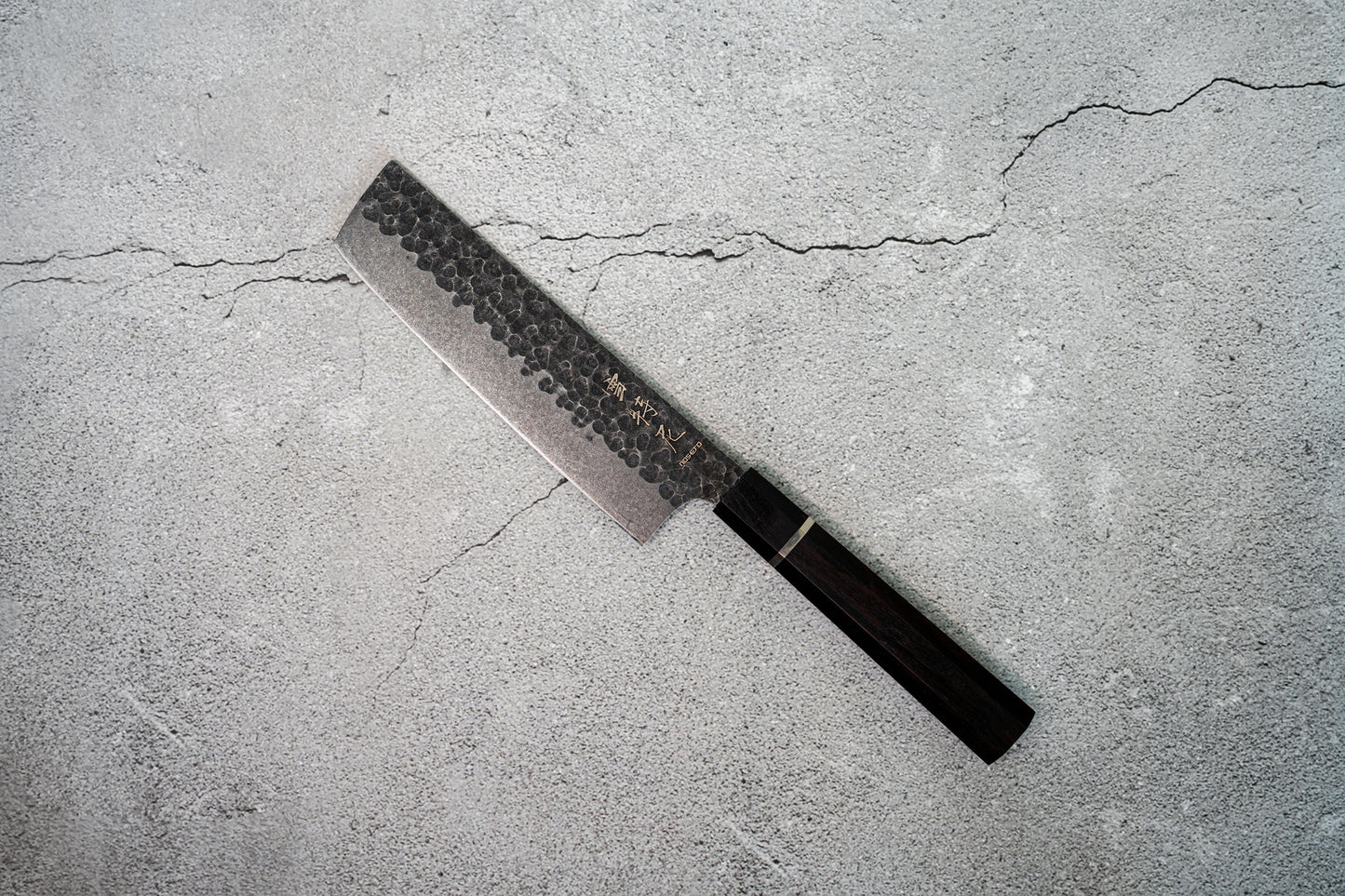 Couteau Noseto en acier inoxydable à haute teneur en carbone, manche octogonal en ébène Nakiri de 170 mm