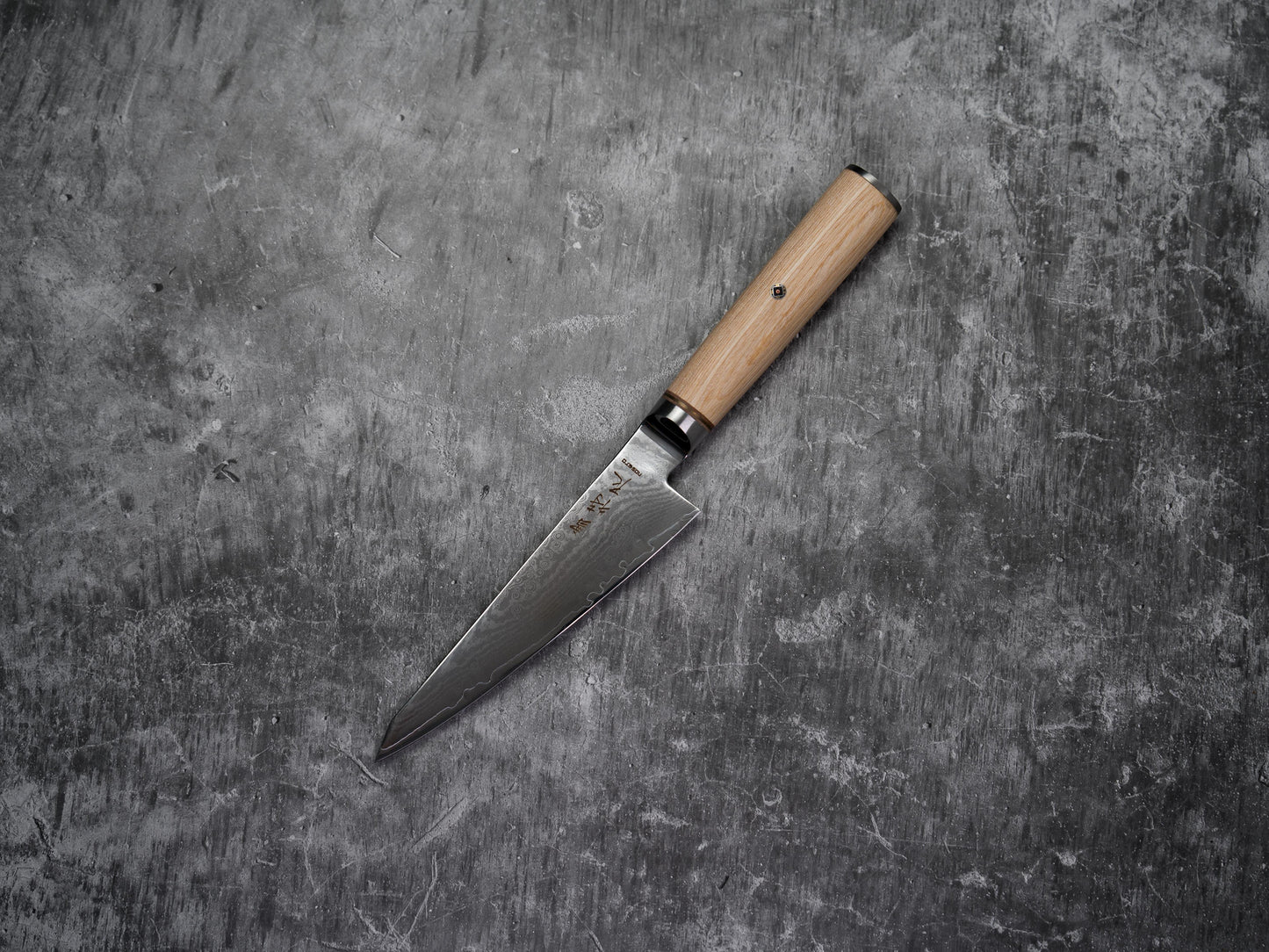 Couteau Noseto Honesuki 150 mm avec manche en bois de pakka et traversin pleine soie