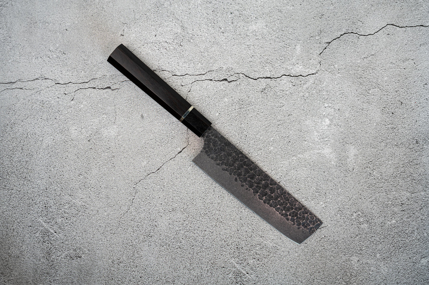 Couteau Noseto en acier inoxydable à haute teneur en carbone, manche octogonal en ébène Nakiri de 170 mm