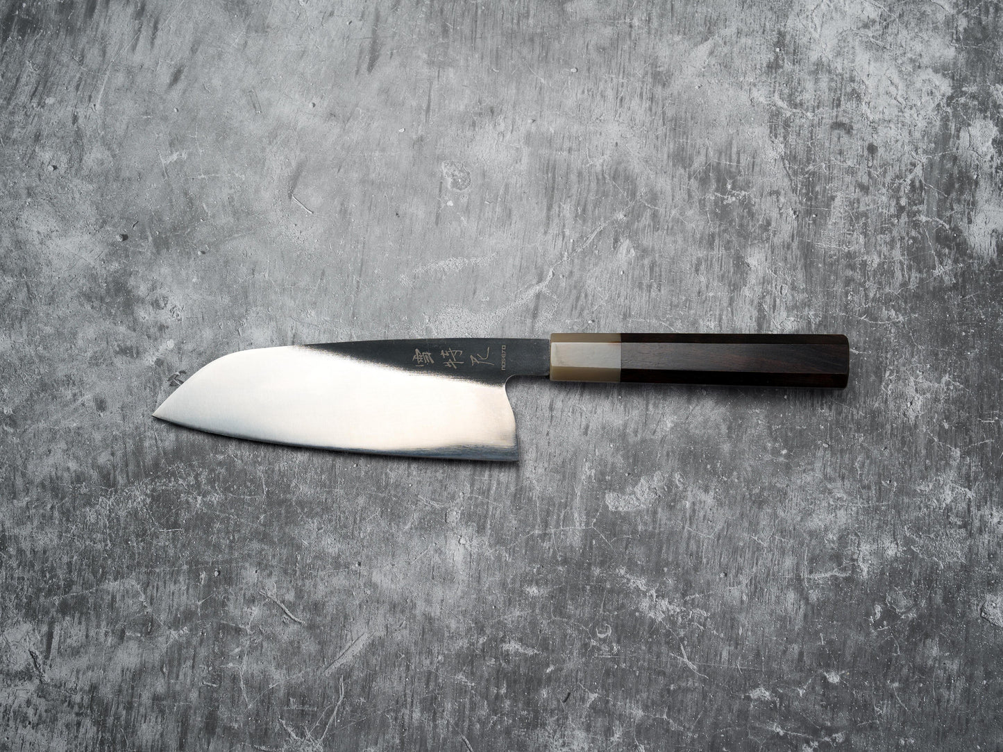 Noseto Fuka 180mm Santoku Ebony and Buffalo Hone Handle