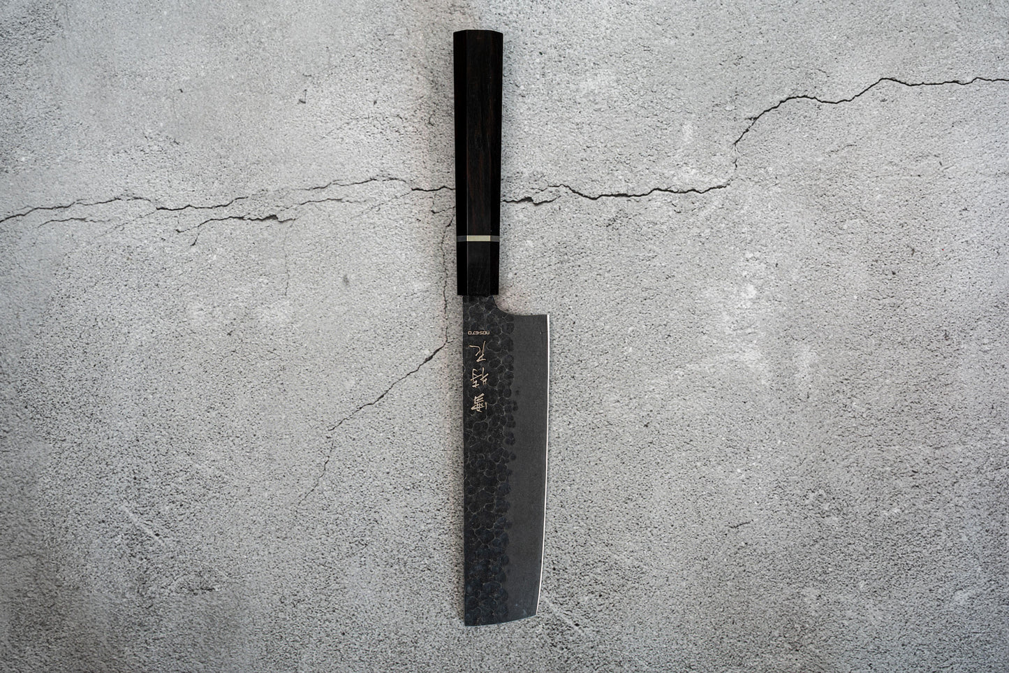 Couteau Noseto en acier inoxydable à haute teneur en carbone, manche octogonal en ébène Nakiri de 170 mm