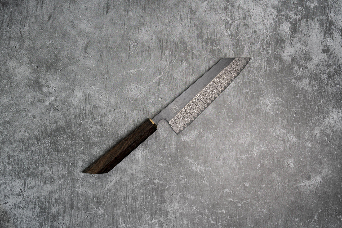 Couteau à lame fixe Noseto Bunka 180 mm 67 couches Damas VG10 avec manche en bois de ciricote