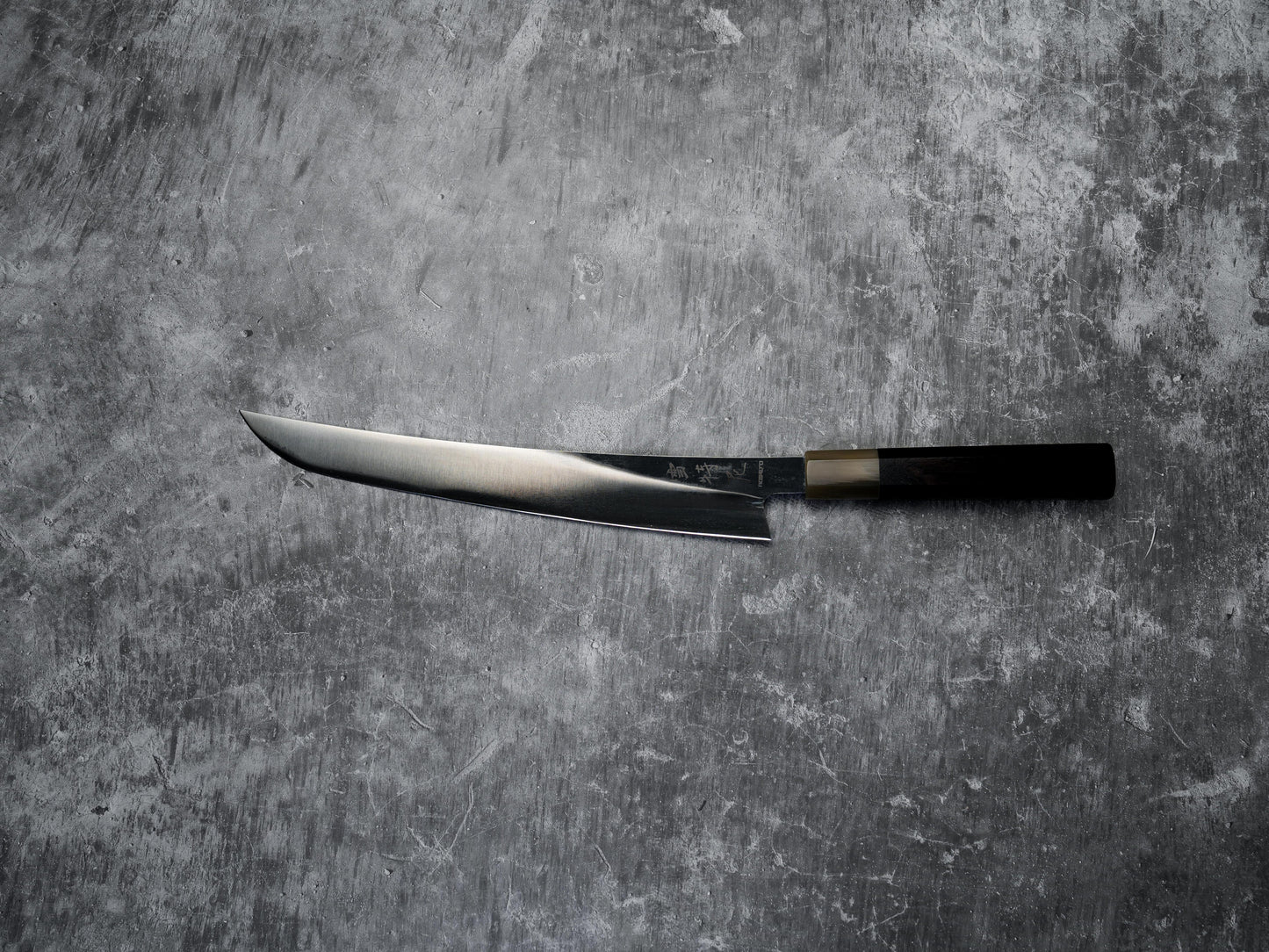 Noseto Fuka 240 mm Sujihiki Sakimaru Manche en ébène et buffle