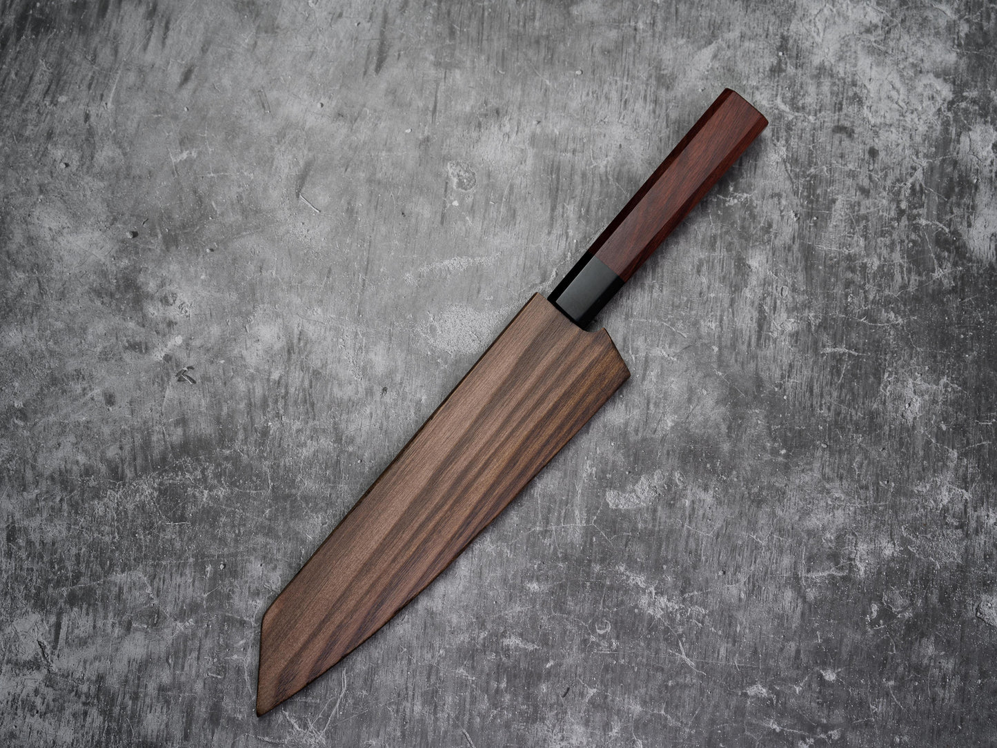 Noseto Neno 210mm Kiritsuke 3 Layers Carbon Steel with Red Wood+Buffalo Horn