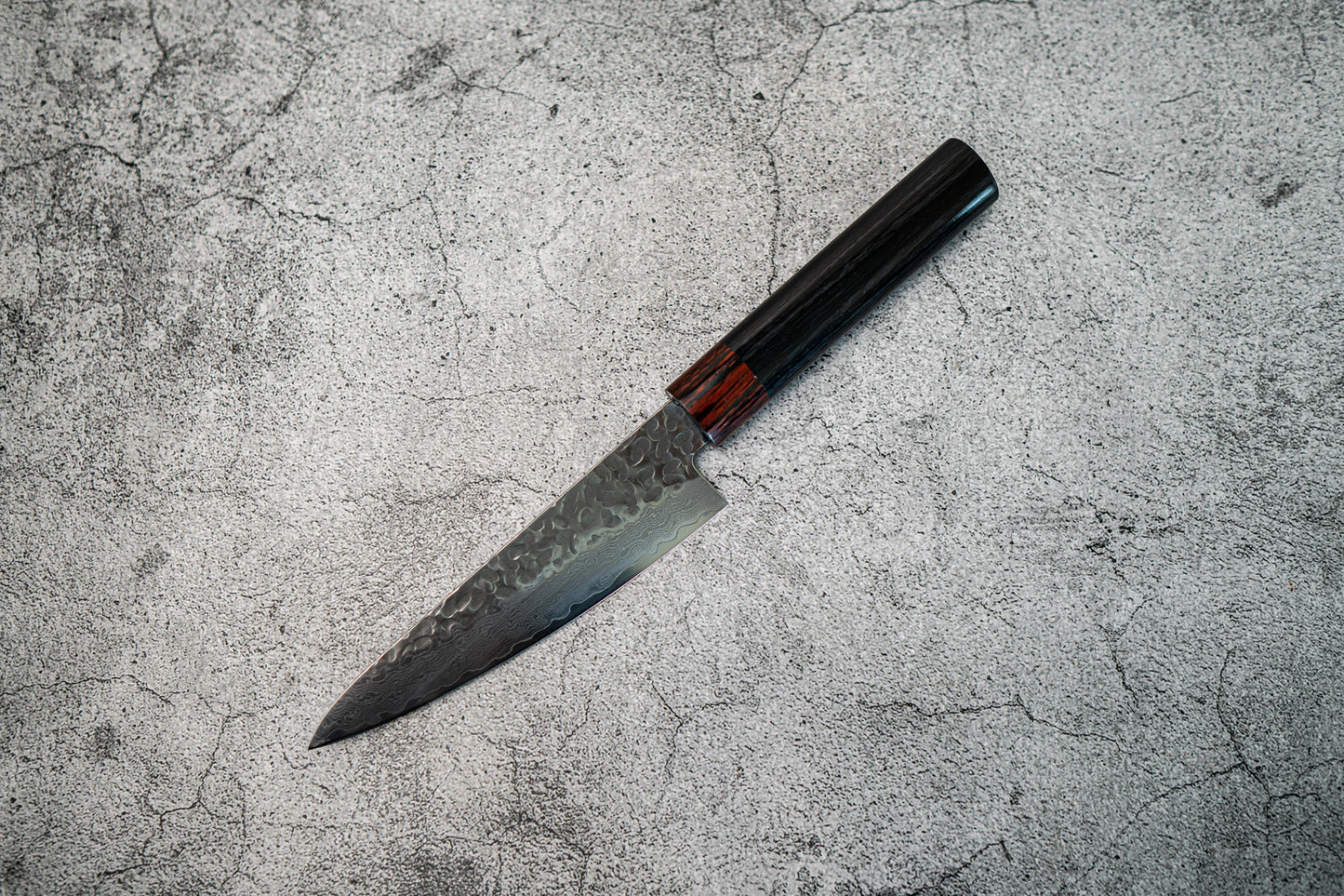 Petit couteau japonais Santoku Iseya VG10 Damas 135 mm