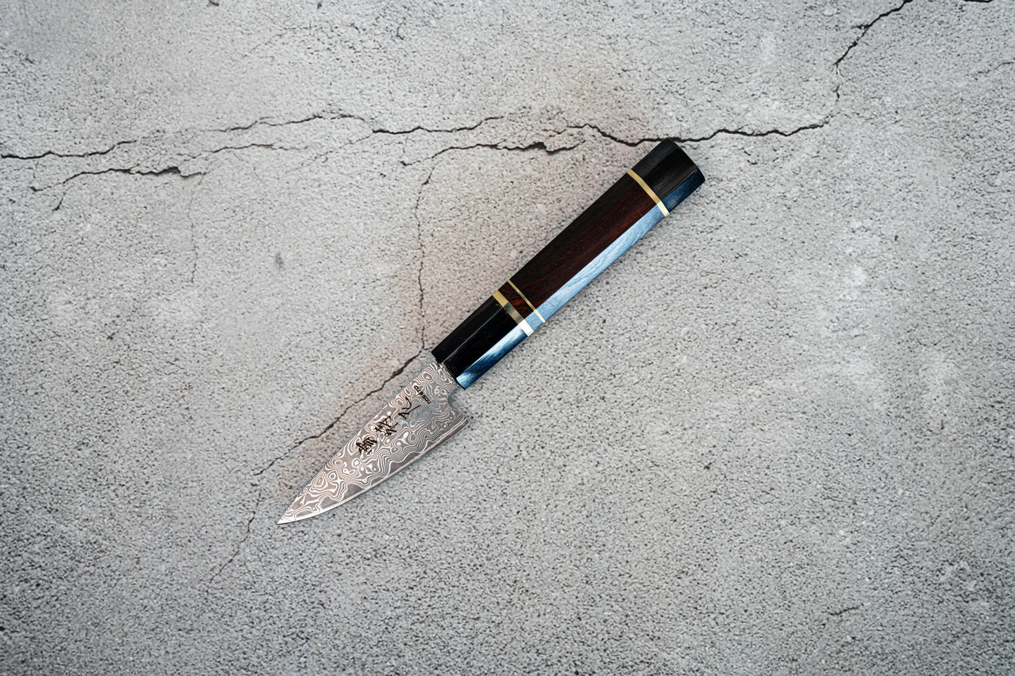 Noseto Kaji Paring 85mm Knife Damascus VG-10 Steel Core 67 layers Buffalo Horns Ironwood