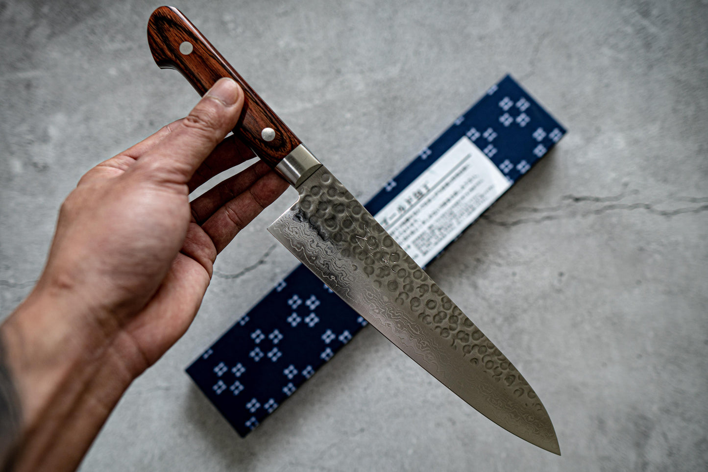 Seisuke VG10 17 Layer Damascus Gyuto Japanese Knife 210mm Mahogany Handle