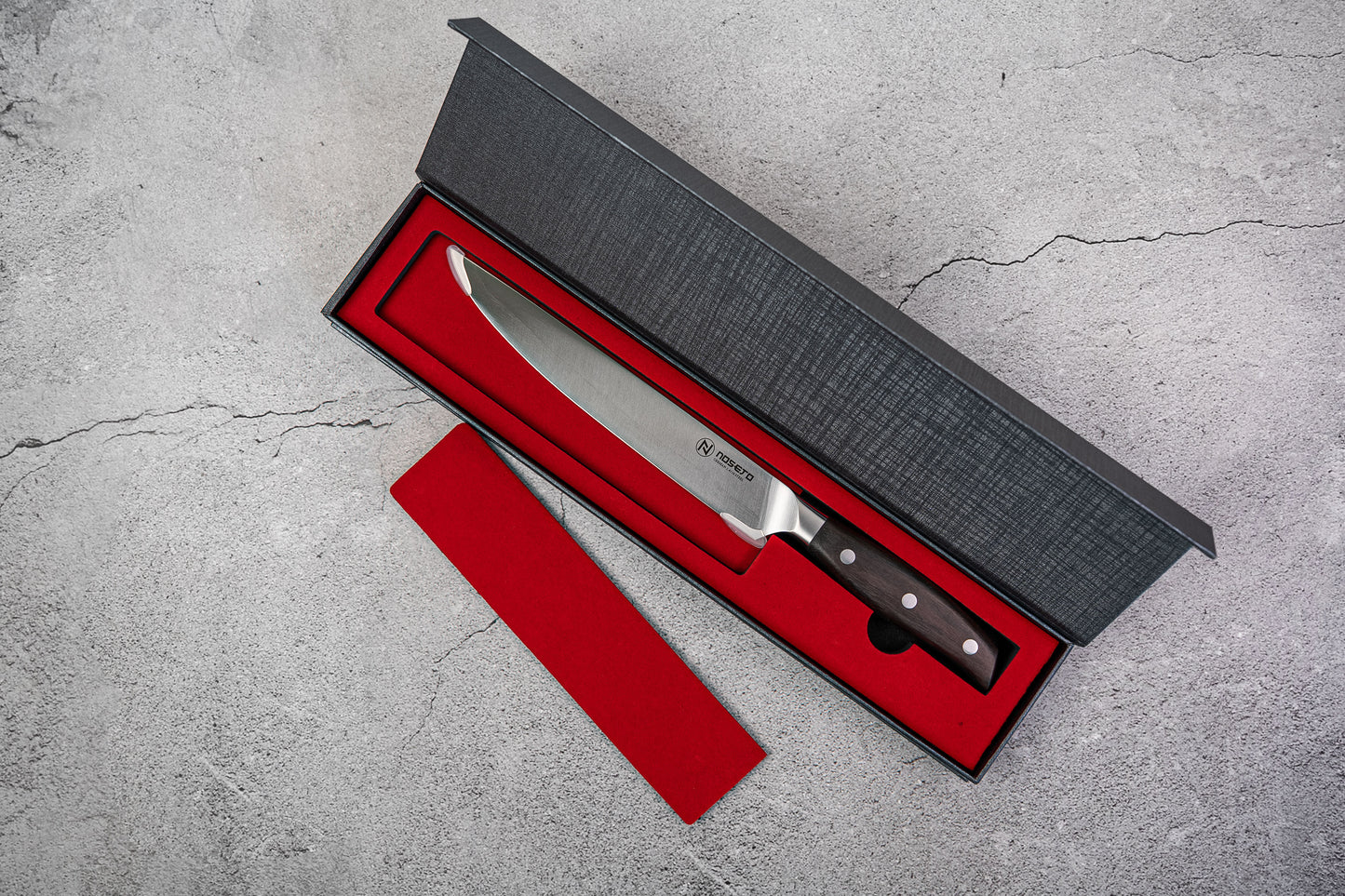 NOSETO German Slicing 210mm Stainless Steel High Quality Red Sandal Wood Handle