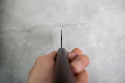 Kanetsune 蓝钢 2 号大马士革 Nakiri 日本刀 165 毫米 Shitan 手柄