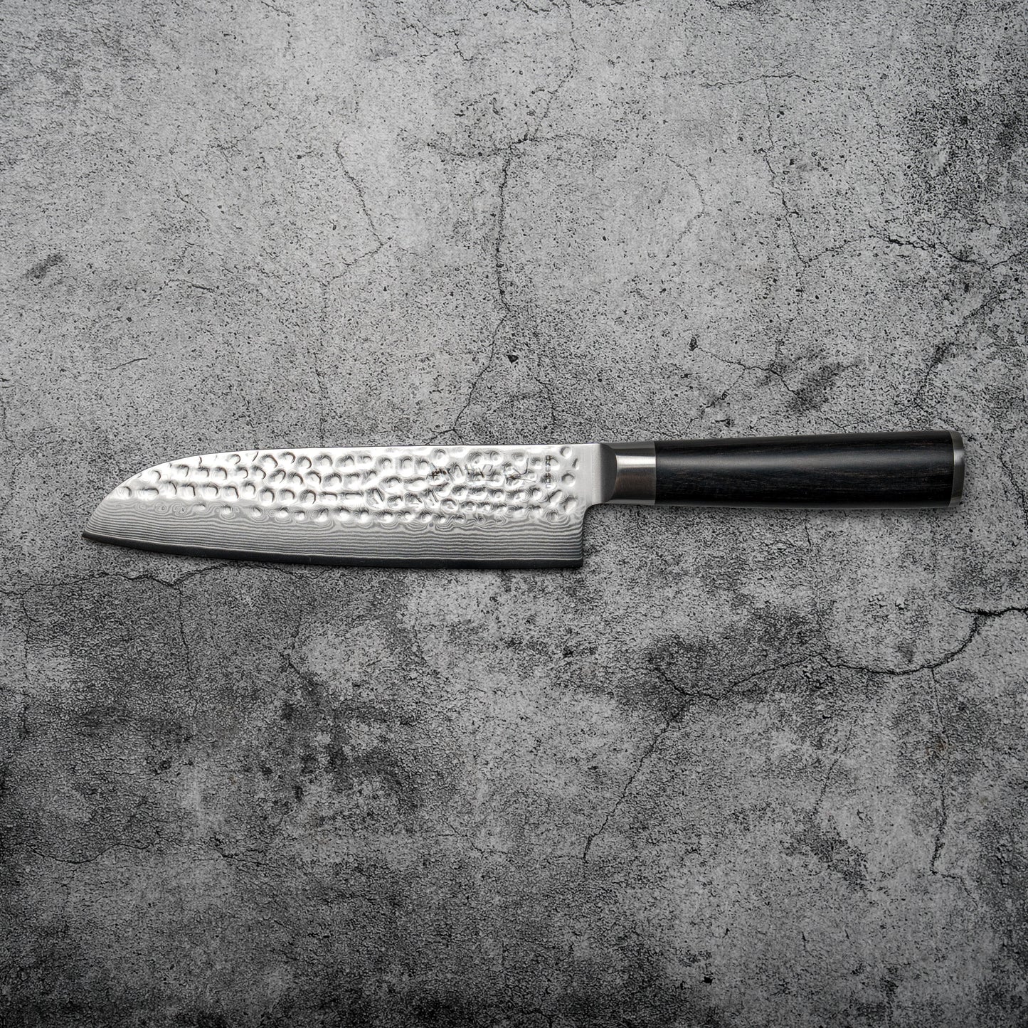 Couteau Santoku Noseto Kihon 175 mm vg10 67 couches Damas avec bois Pakka