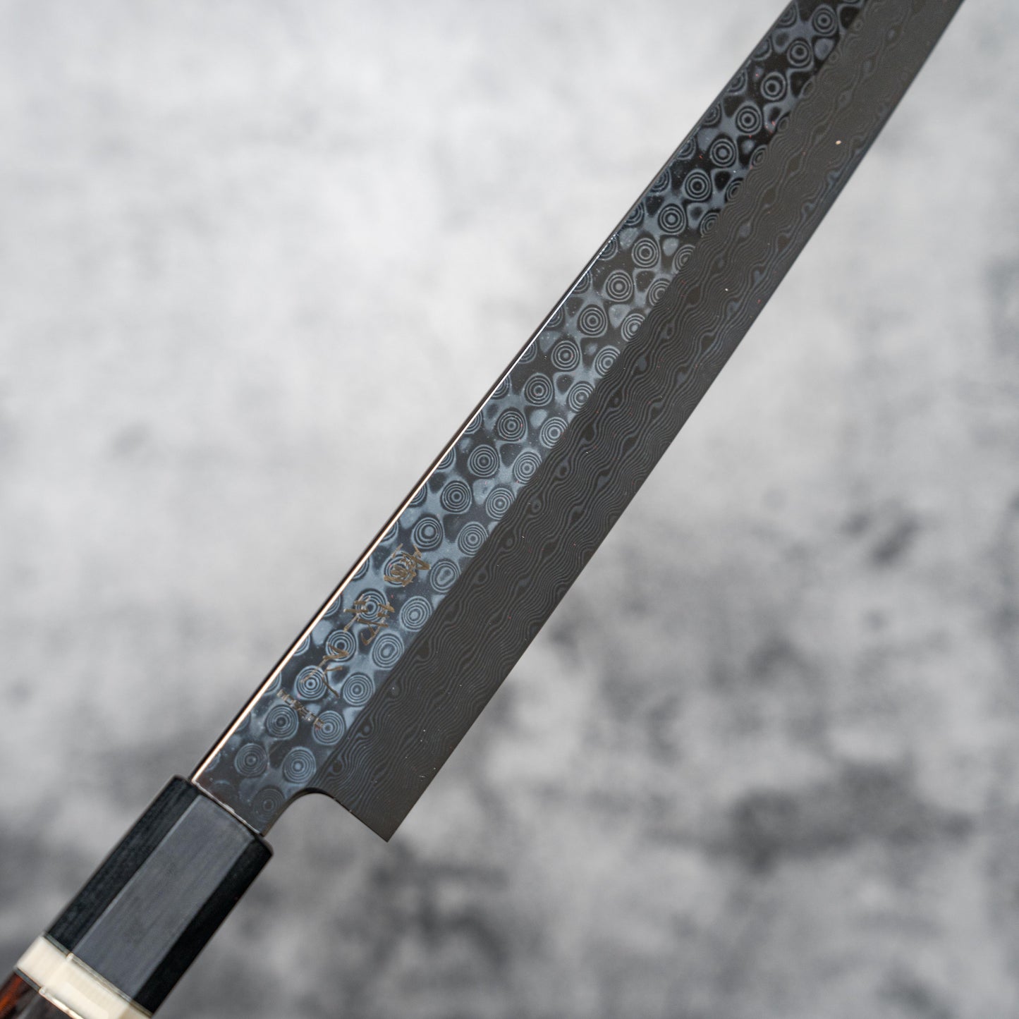 Couteau à sushi Noseto Yanagiba 270 mm en acier damas 110 couches à haute teneur en carbone avec manche en bois de fer