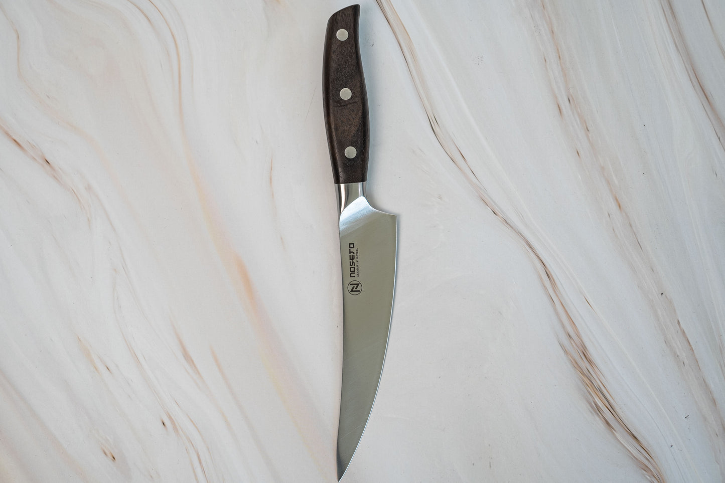 NOSETO Couteau à désosser allemand 170 mm en acier inoxydable de haute qualité avec manche en bois de santal rouge