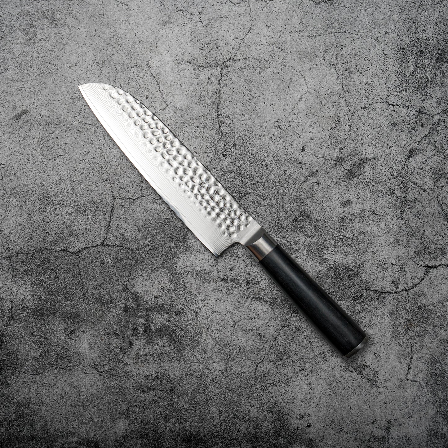 Couteau Santoku Noseto Kihon 175 mm vg10 67 couches Damas avec bois Pakka