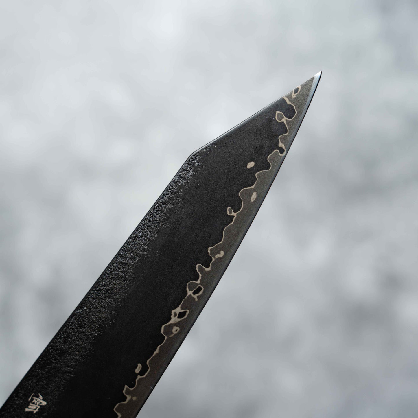Noseto Arai Kiritsuke 210mm 3 Layers Black Dyeing MD606 Powder Steel Core with Octagonal Ebony and Buffalo Horn