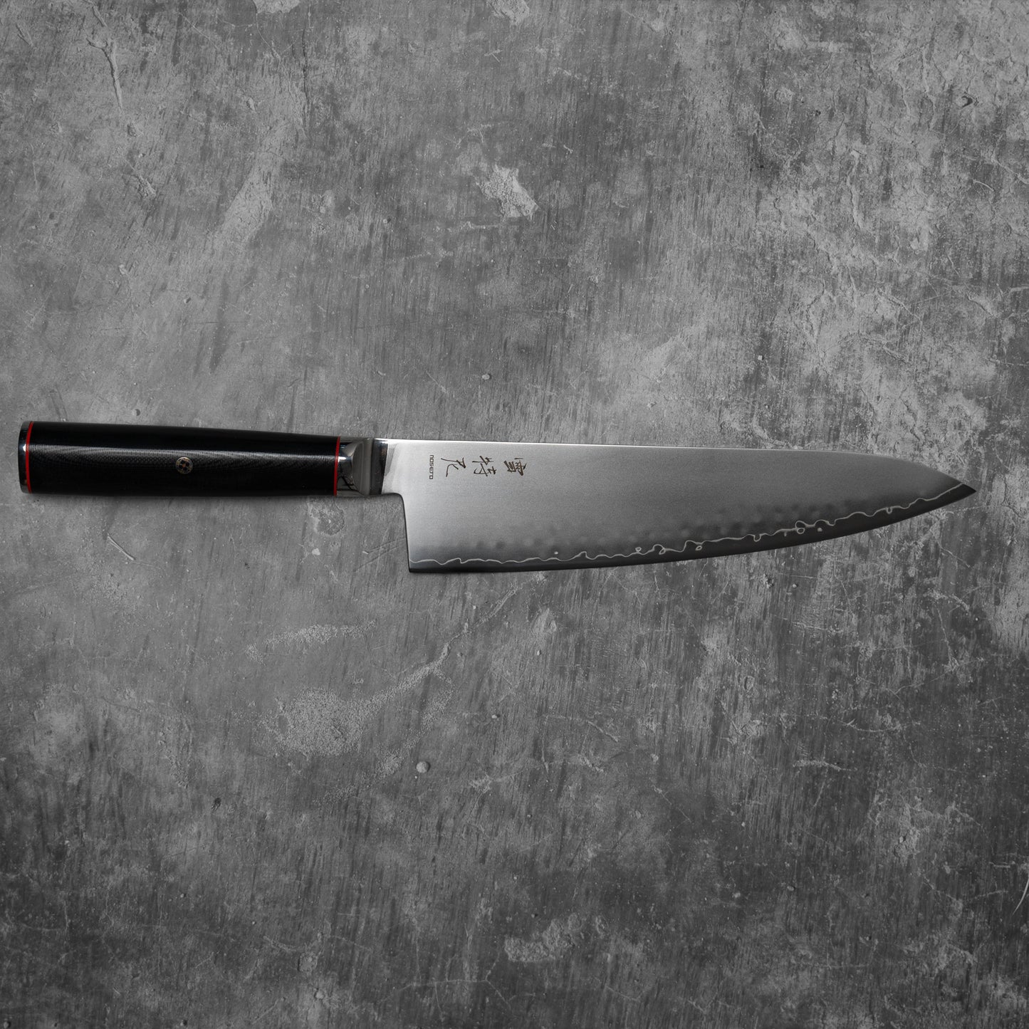 Noseto Sumi 210 mm Gyuto 3 couches d'acier composite VG-10, noyau en acier, manche en fibre de verre G-10