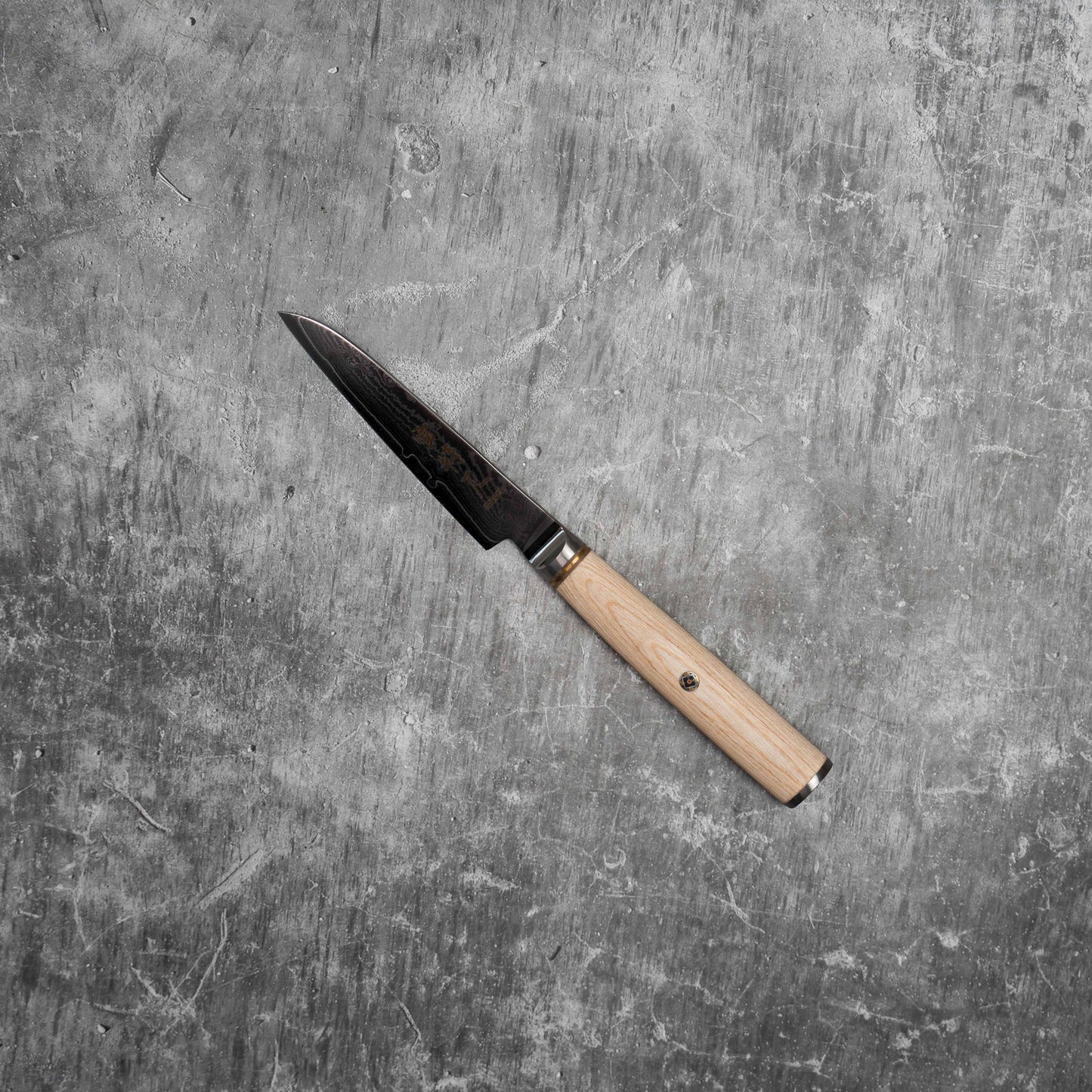 Noseto 100mm Paring knife Pakkawood Handle Full Tang Bolster