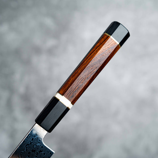 Noseto Sakimaru 270mm High Carbon 110 Layer Damascus Sushi Knife with Dessert Ironwood