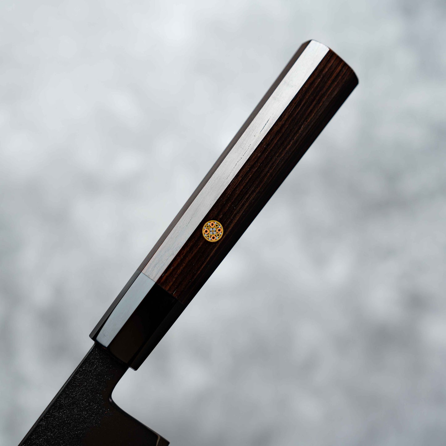 Noseto Arai Kiritsuke 210mm 3 Layers Black Dyeing MD606 Powder Steel Core with Octagonal Ebony and Buffalo Horn