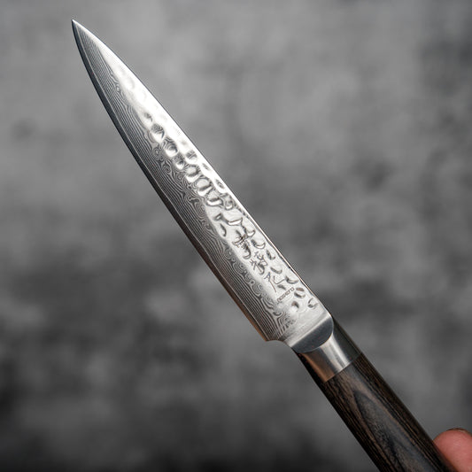 Noseto Kihon petty 120mm vg10 67 layers Damascus with Pakka Wood