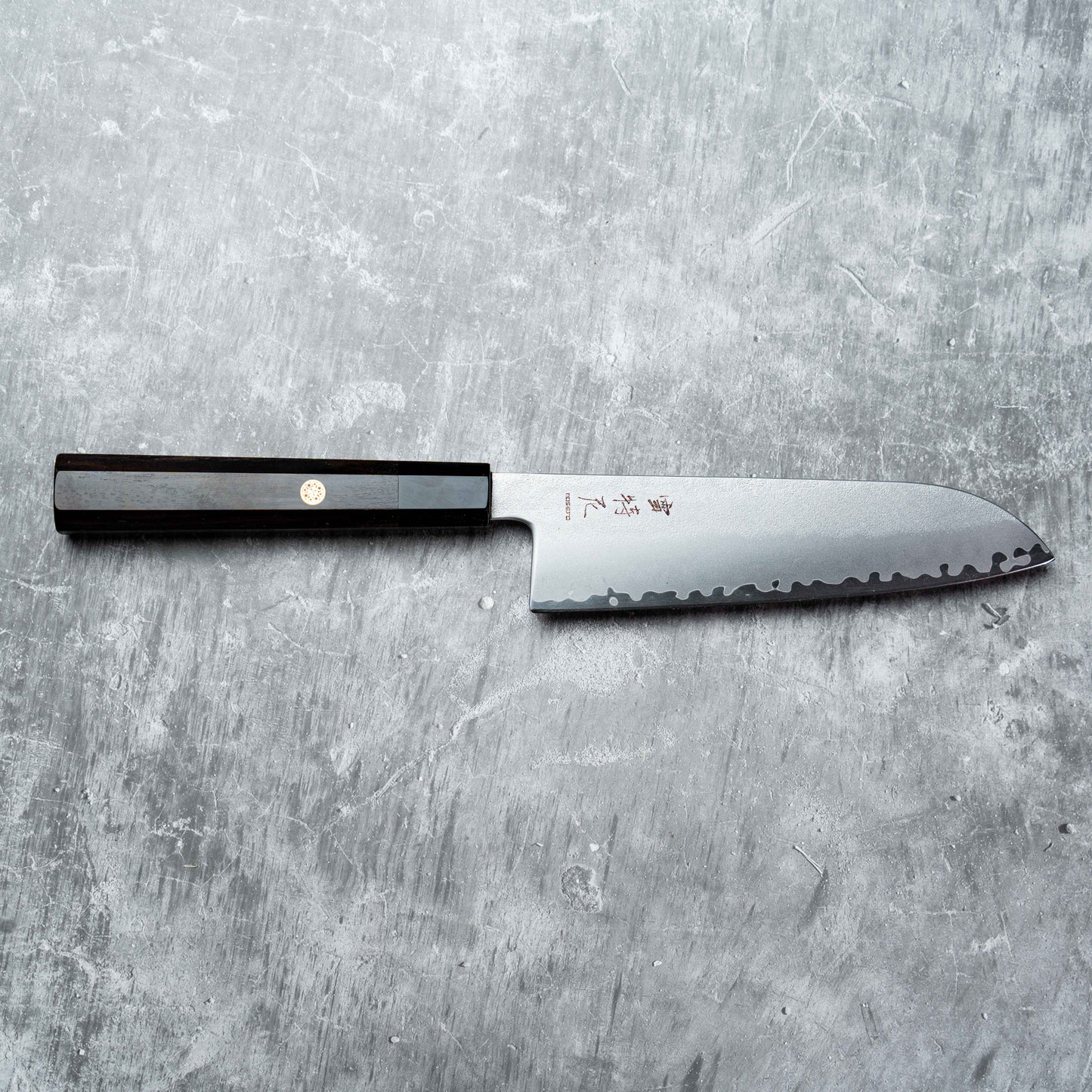 Noseto HAP-40 Santoku 180mm 3 Layers composite steel with Ebony Handle