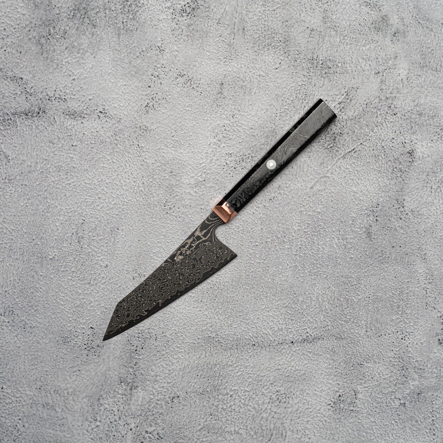 Noseto Masu 135 mm Petty 67 couches Aus-10 Damas avec renfort en cuivre et fibre de carbone