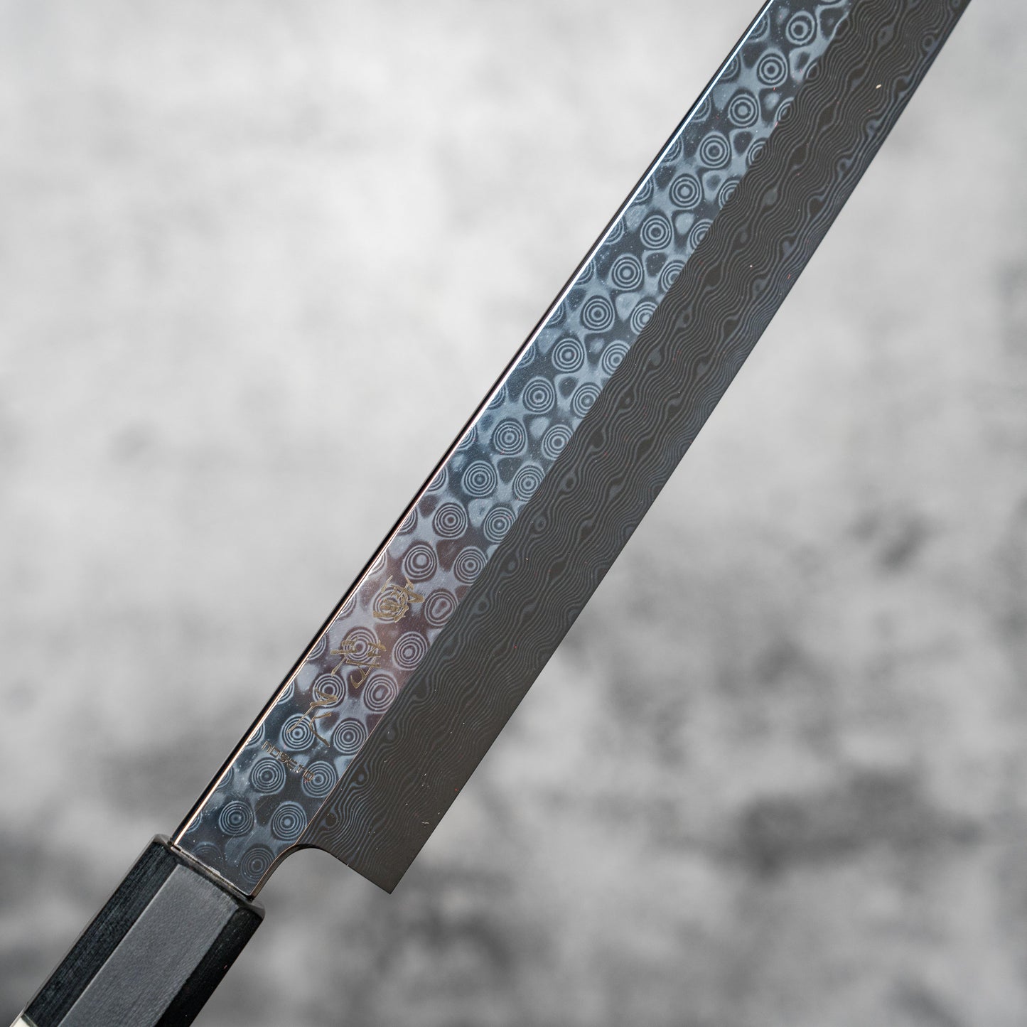 Couteau à sushi Noseto Yanagiba 270 mm en acier damas 110 couches à haute teneur en carbone avec manche en bois de fer