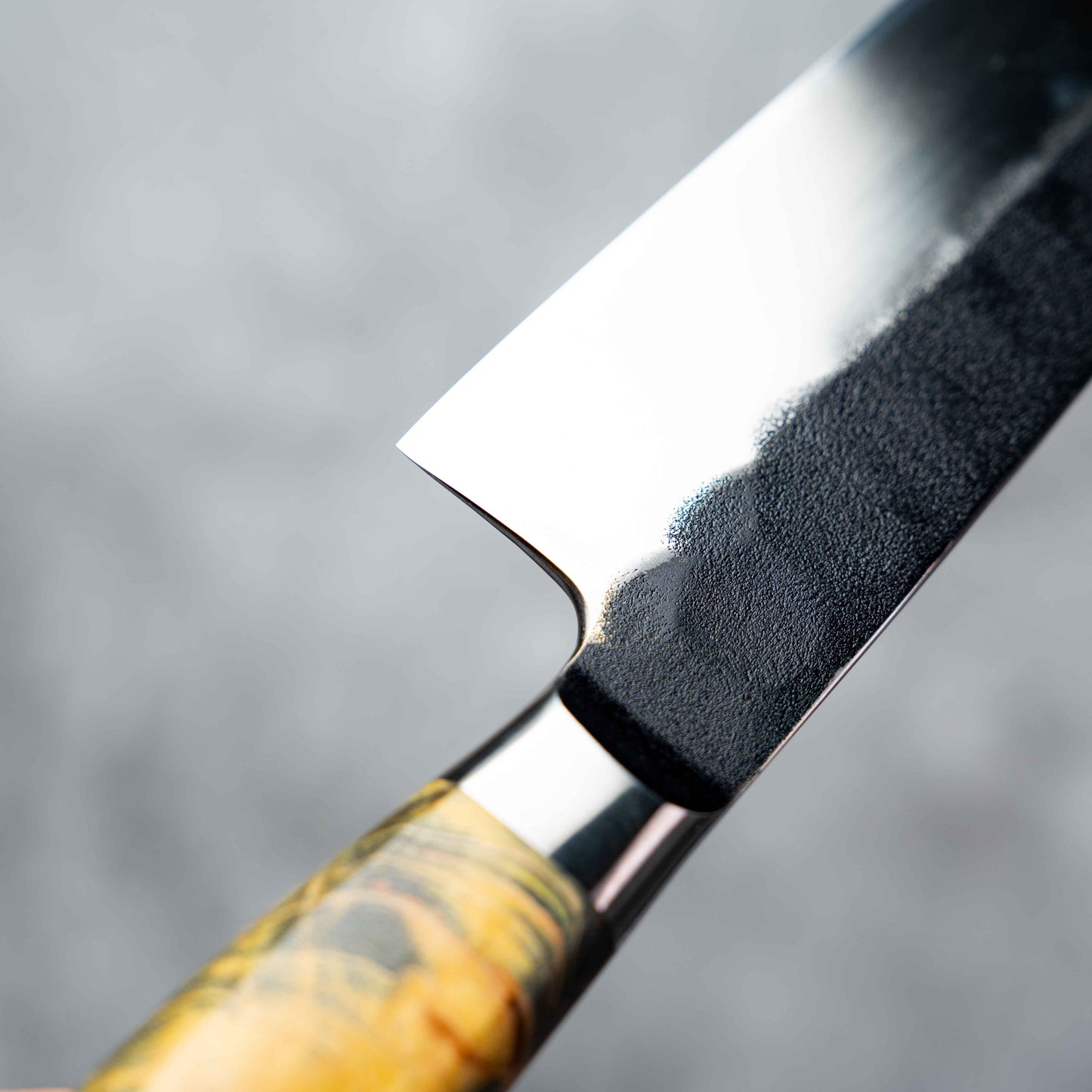 Noseto MD305 Powder Steel Gyuto 210mm Black Forging with Stabilization Wood Handle