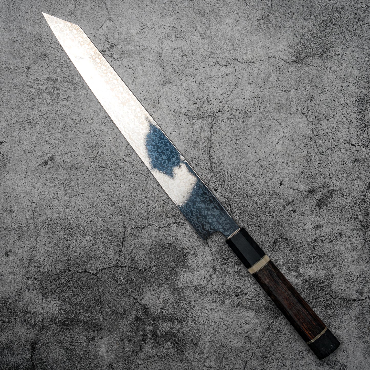 Couteau à sushi Noseto Yanagiba Kiritsuke 270 mm en acier damas 110 couches à haute teneur en carbone avec manche en bois de fer