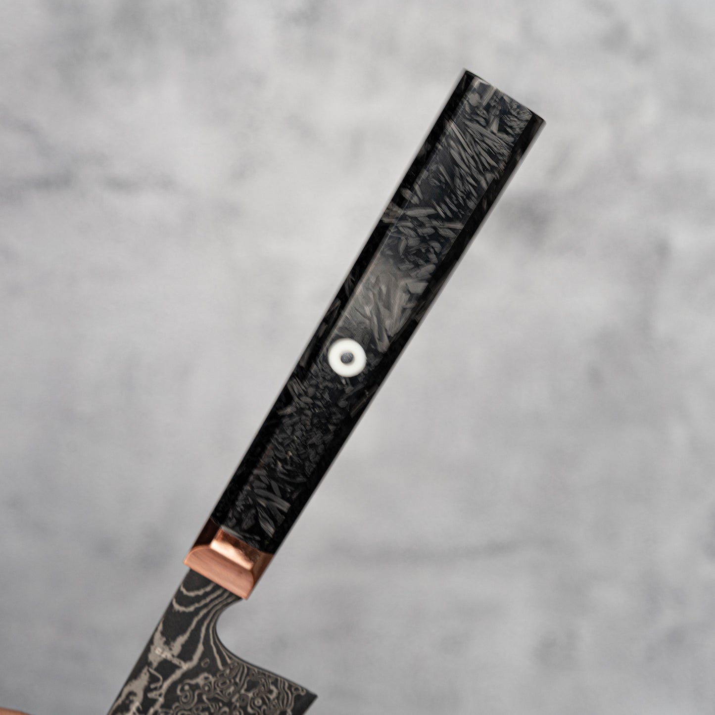Noseto Masu 135 mm Petty 67 couches Aus-10 Damas avec renfort en cuivre et fibre de carbone