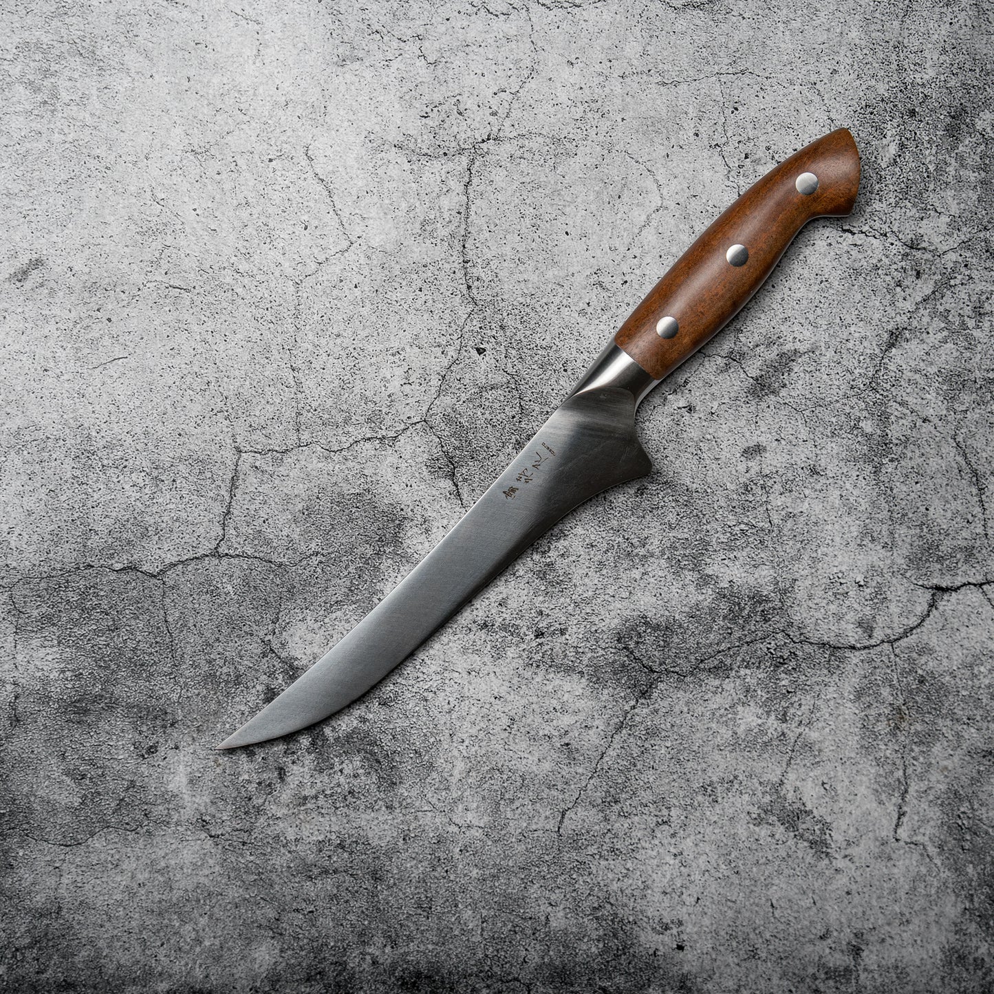 Couteau à fileter Noseto Aka 180 mm, couteau allemand avec manche en bois rouge