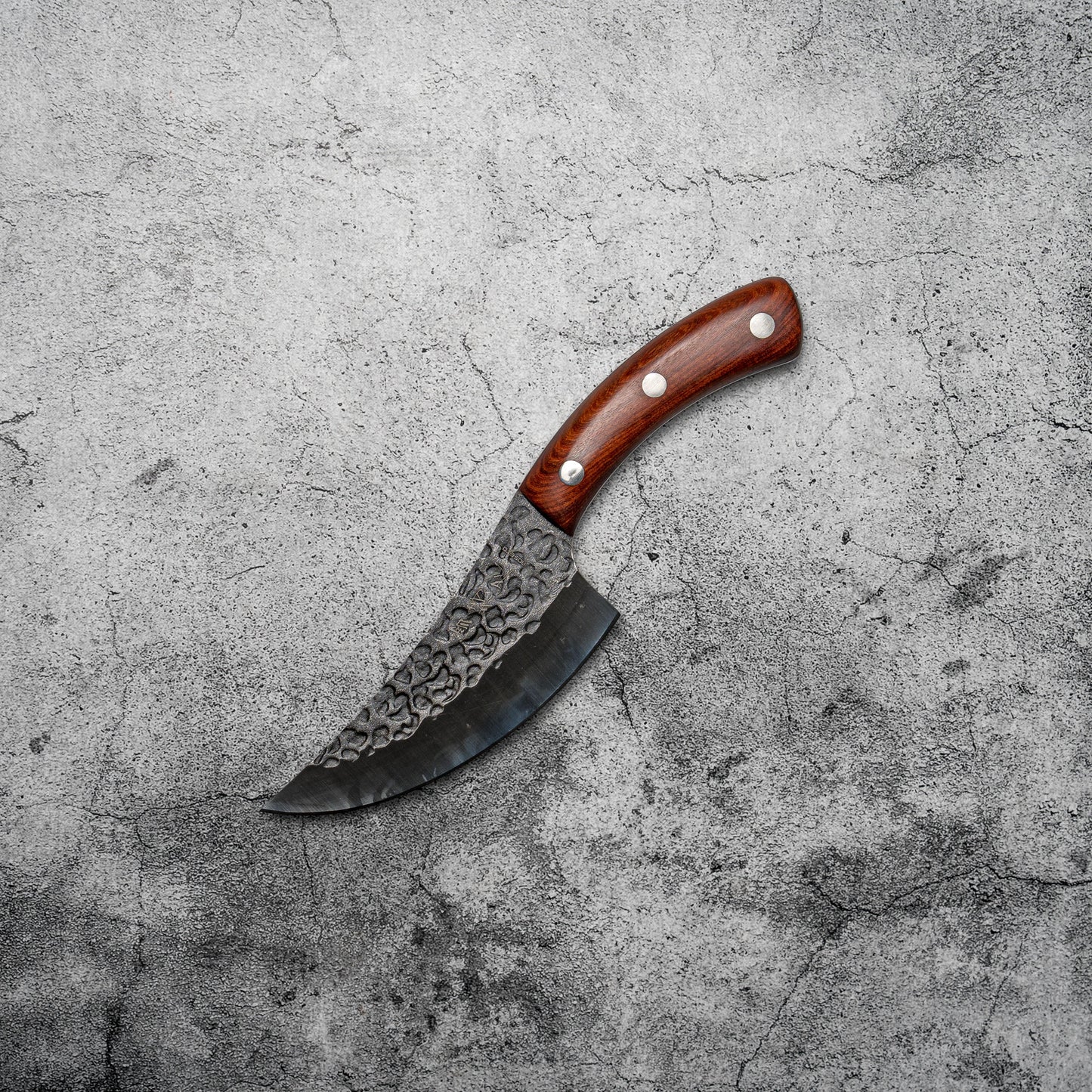Couteau de boucher Noseto 135 mm avec étui en cuir et manche en palissandre