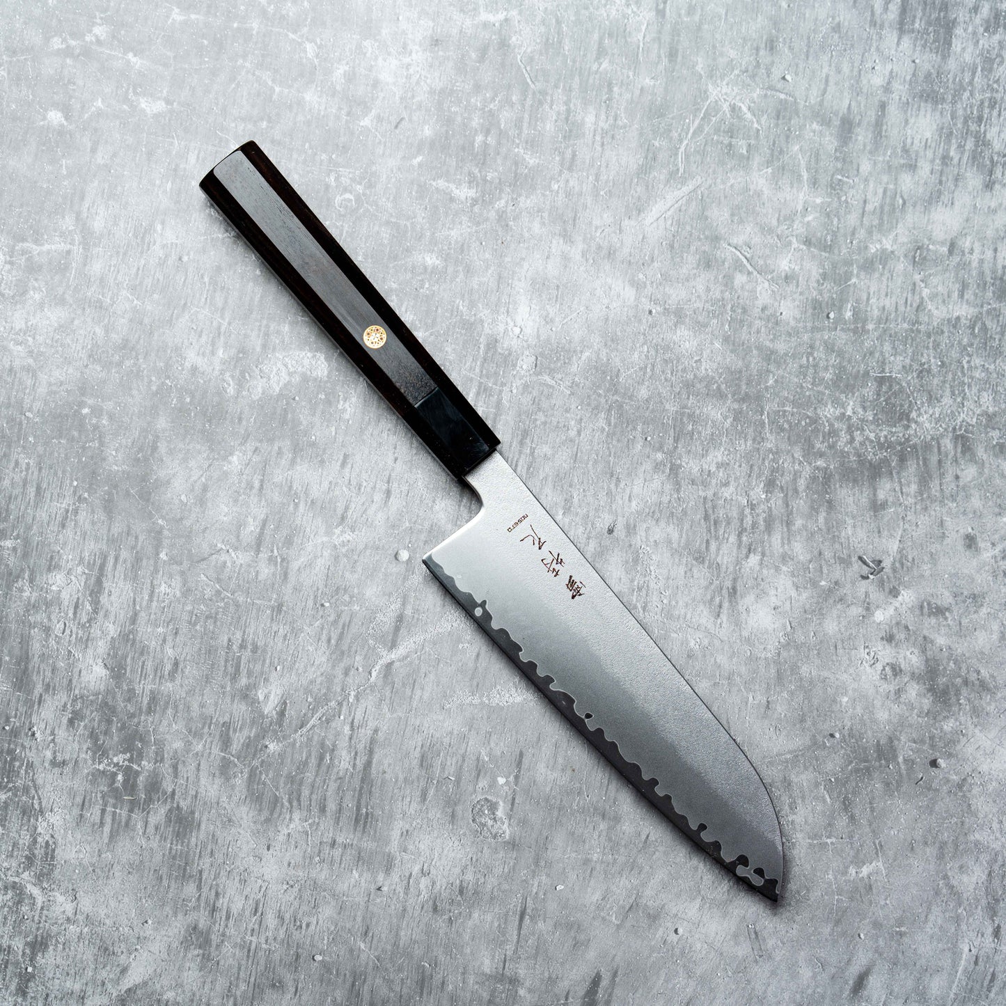 Noseto HAP-40 Santoku 180mm 3 Layers composite steel with Ebony Handle