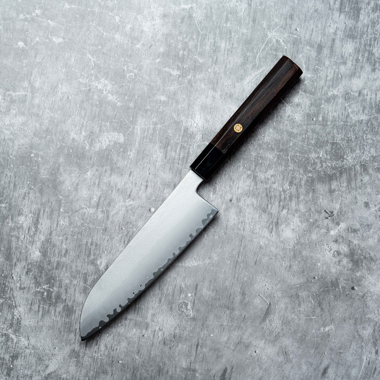 Noseto HAP-40 Santoku 180mm 3 Layers composite steel with Ebony Handle