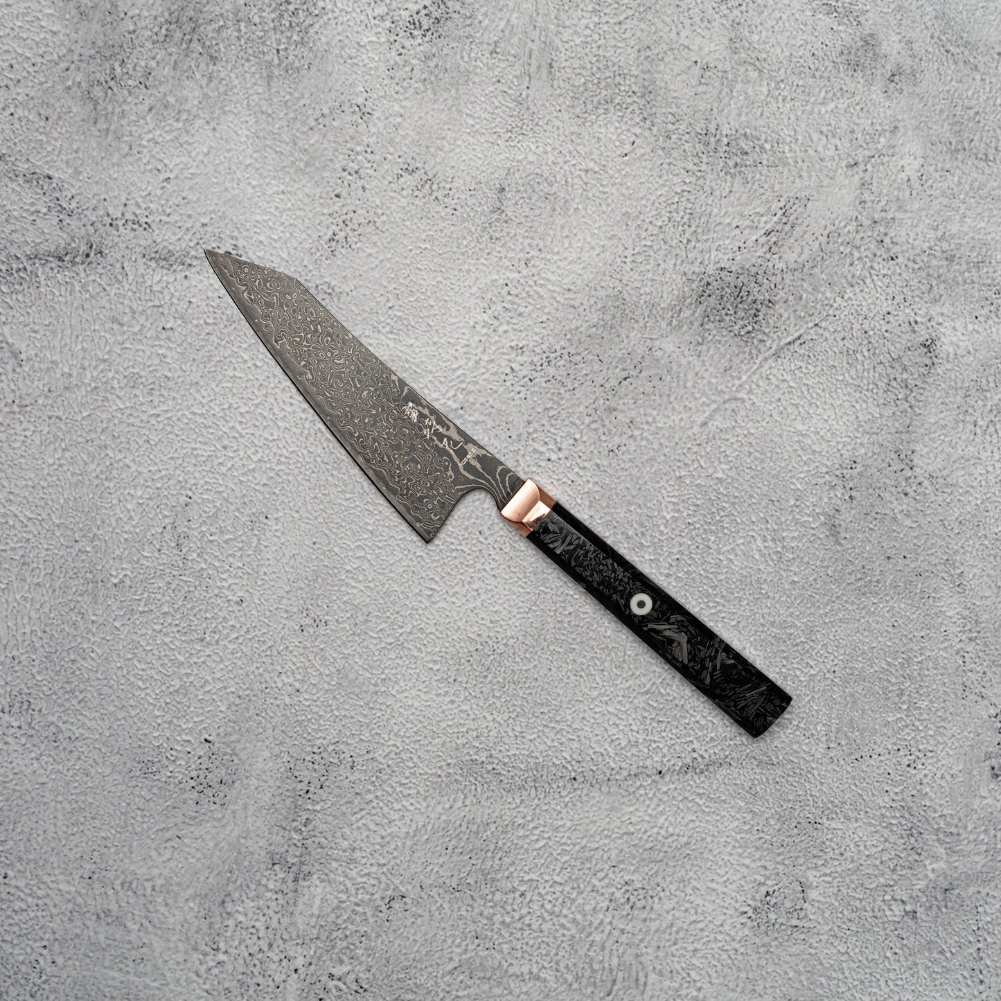 Noseto Masu 135 mm Petty 67 couches Aus-10 Damas avec renfort en cuivre et fibre de carbone