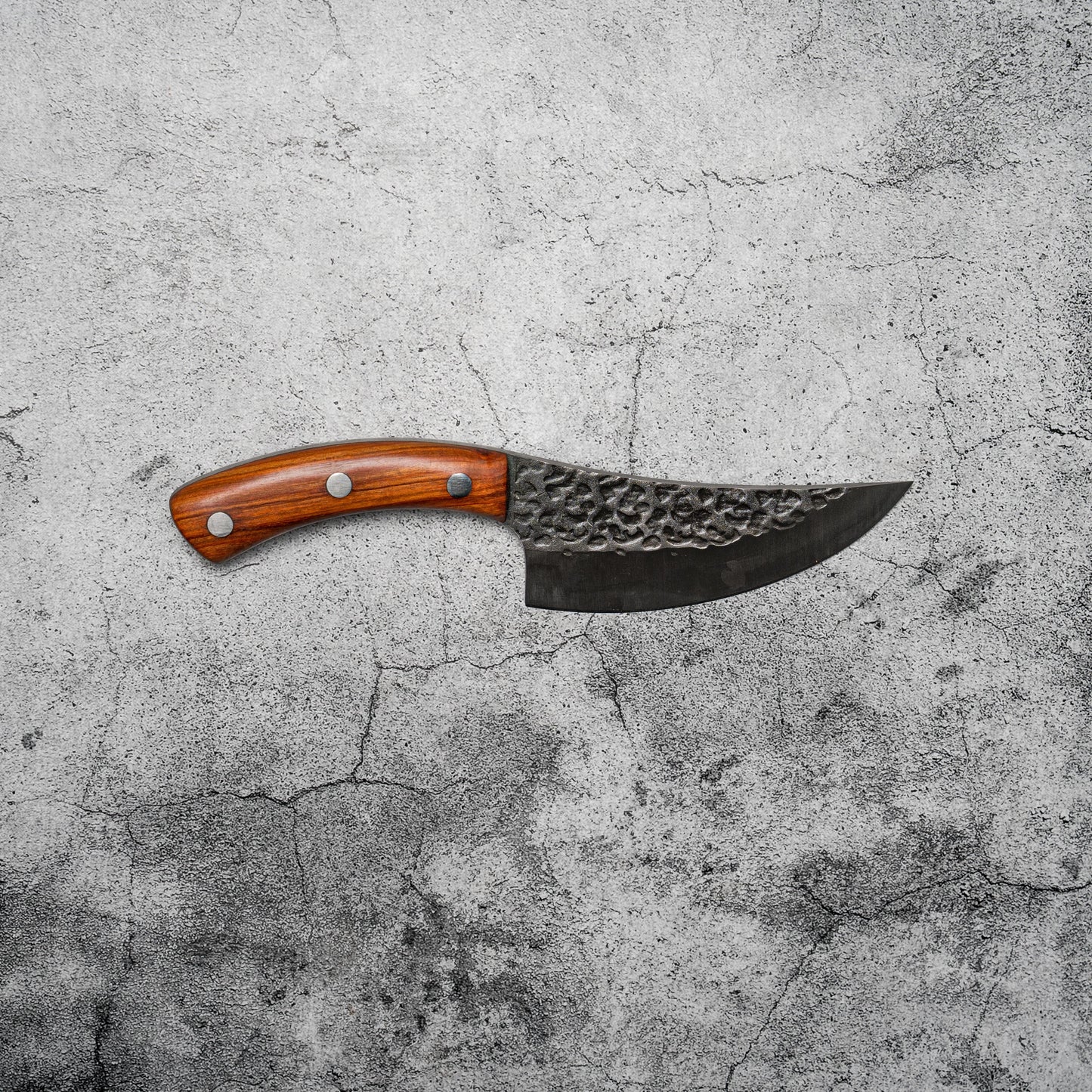 Couteau de boucher Noseto 135 mm avec étui en cuir et manche en palissandre