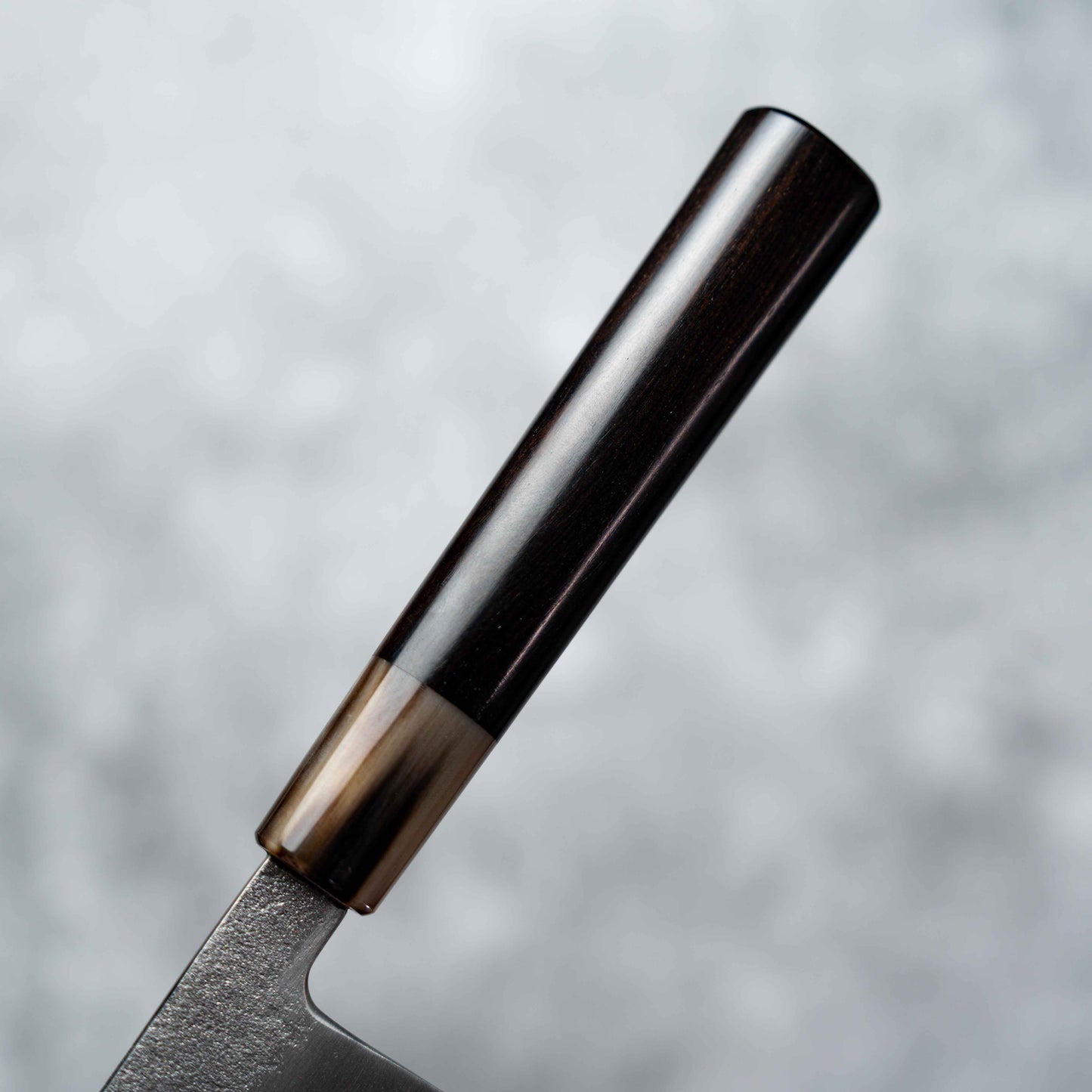 Noseto Ginro Gyuto 210mm Silvery Forging USA S35Vn Powder Steel with Buffalo Horn & Ebony handle