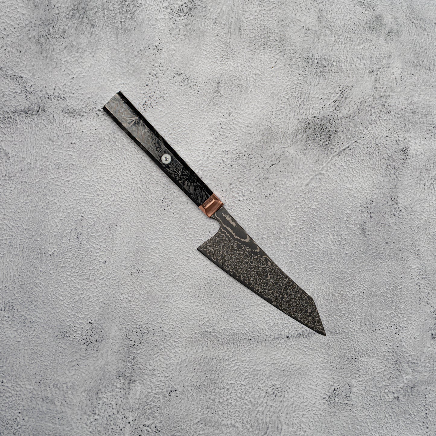 Noseto Masu 135 mm Petty 67 couches Aus-10 Damas avec renfort en cuivre et fibre de carbone