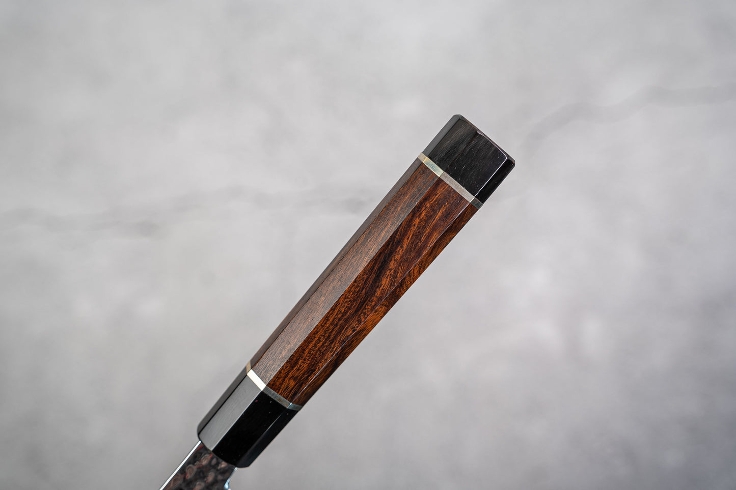 Noseto Suki Petty 67 Layers Damascus Hammered with Desert Iron Wood Handle