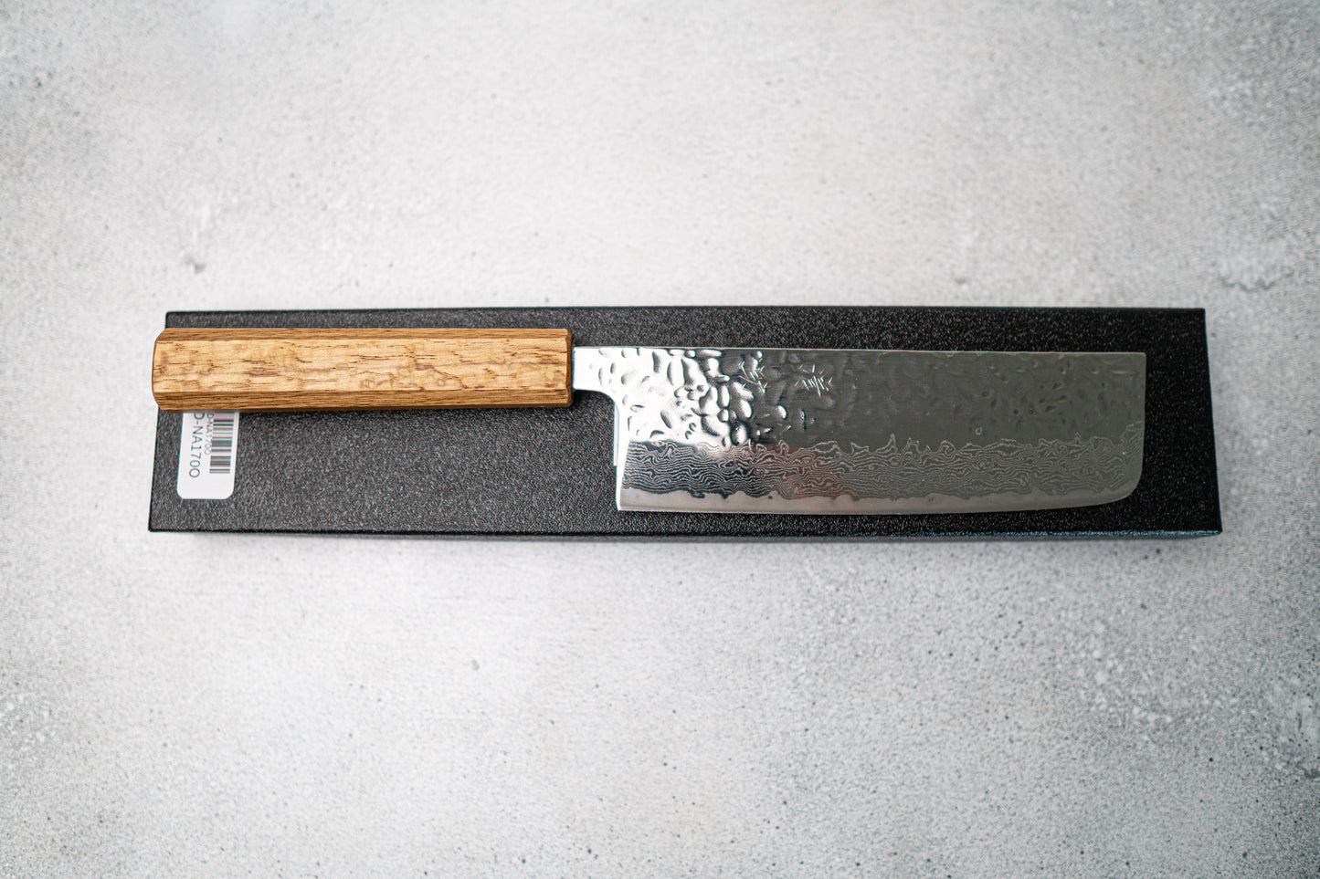Seisuke Tsukikage AUS10 Migaki Fini Martelé Damas Nakiri Couteau japonais 170mm Manche en chêne