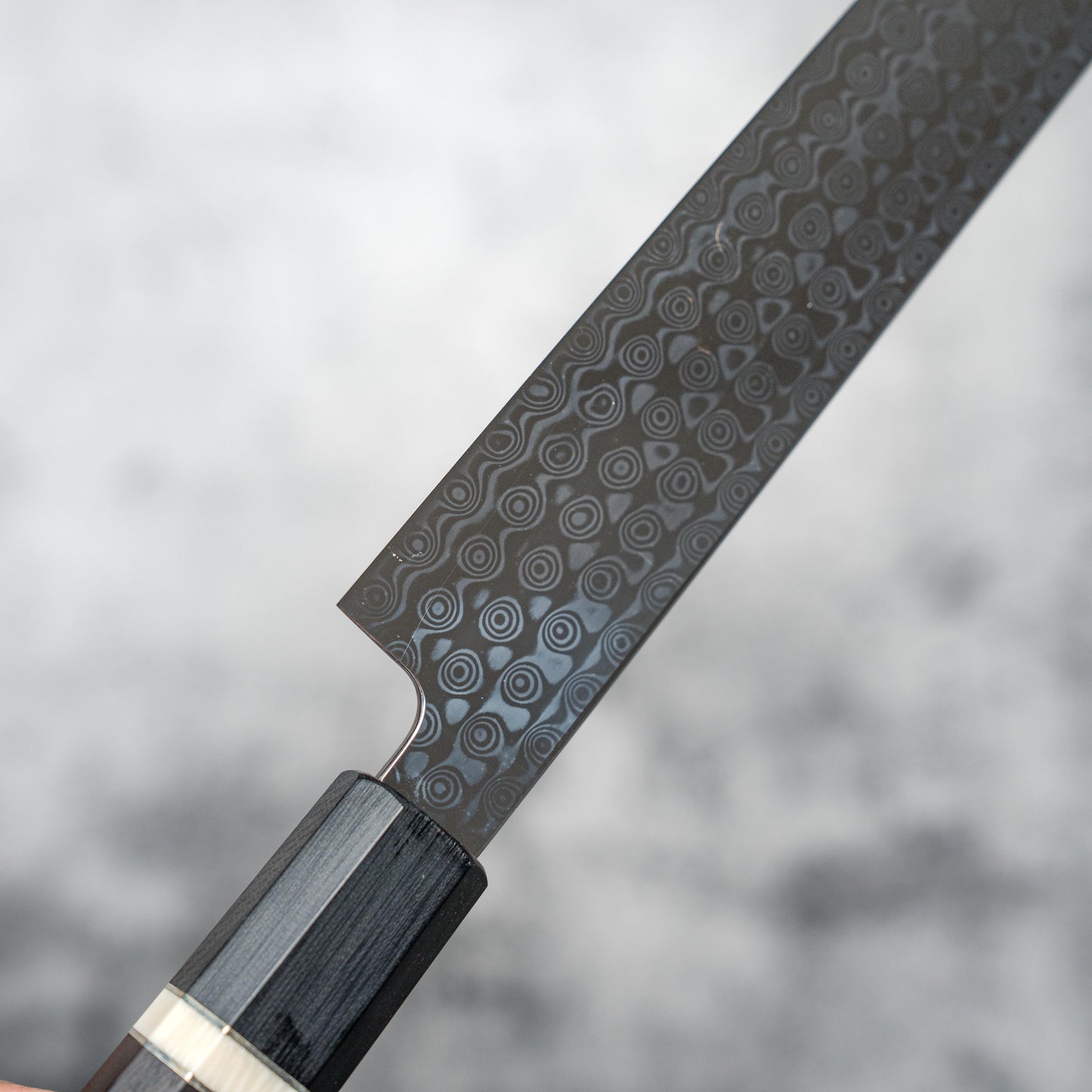Couteau à sushi Noseto Yanagiba 270 mm en acier damas 110 couches à haute teneur en carbone avec manche en bois de fer