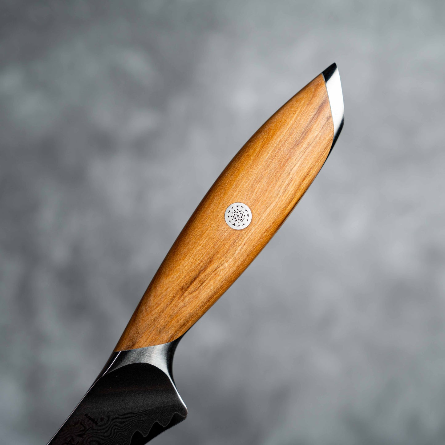Noseto Batsu Paring/Peeling 100mm 73 layers Damascus Powder Steel with Olive Wood Handle