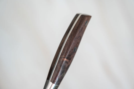 Couteau à découper allemand NOSETO long de 240 mm en acier inoxydable de haute qualité avec manche en bois de santal rouge