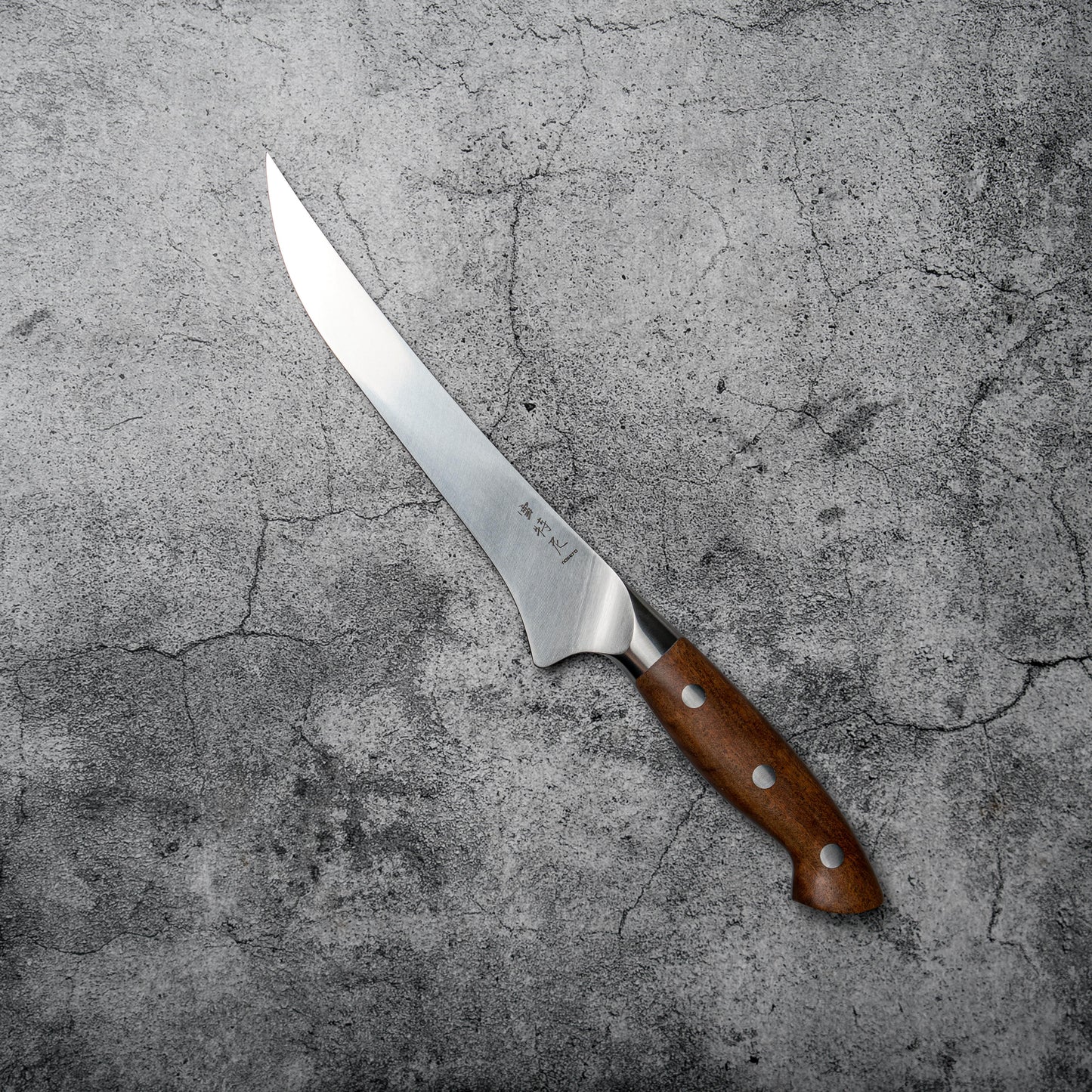 Couteau à fileter Noseto Aka 180 mm, couteau allemand avec manche en bois rouge