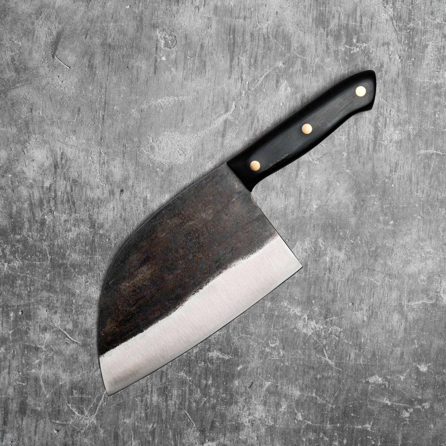 Couteau couperet serbe Noseto 180 mm en acier au carbone avec étui