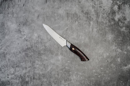 Noseto Roku Petty 135mm Knife 73-Layer Powder Steel Core with Black and Red G10 Handle