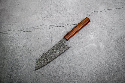 Couteau japonais Yoshimi Kato R2/SG2 Damas Bunka 165 mm Manche en bois Sugi (laqué)