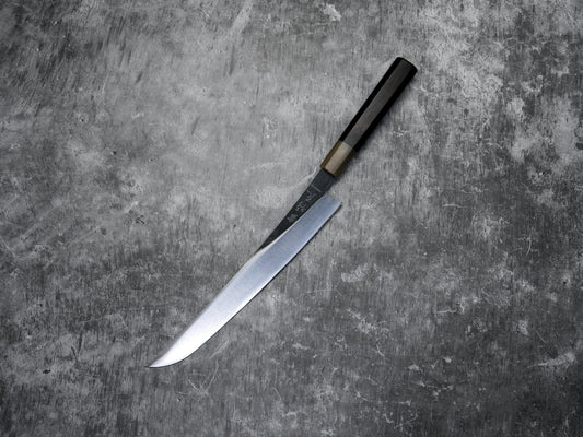 Noseto Fuka 240 mm Sujihiki Sakimaru Manche en ébène et buffle