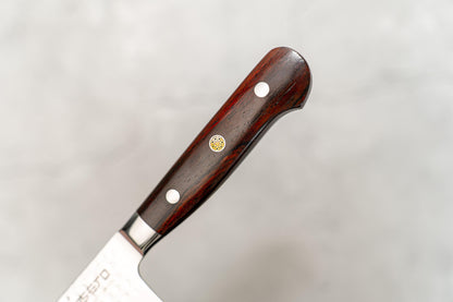 Couteau à pain Noseto Yohan martelé Damas 210 mm Manche occidental en palissandre