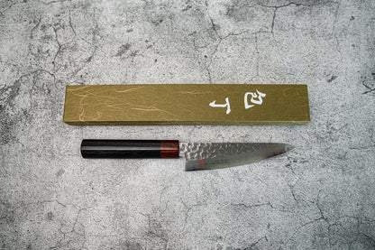 Petit couteau japonais Santoku Iseya VG10 Damas 135 mm